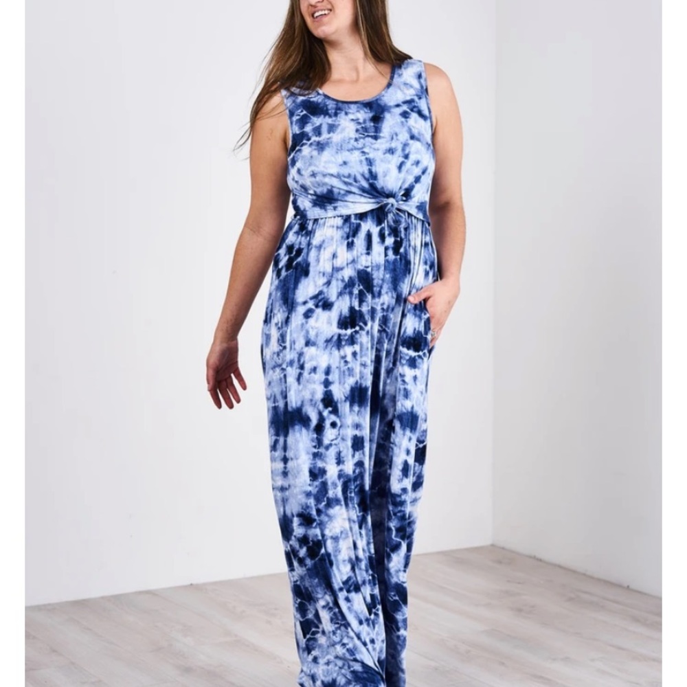 Latched Mama Sapphire Tie-dye boardwalk maxi dress